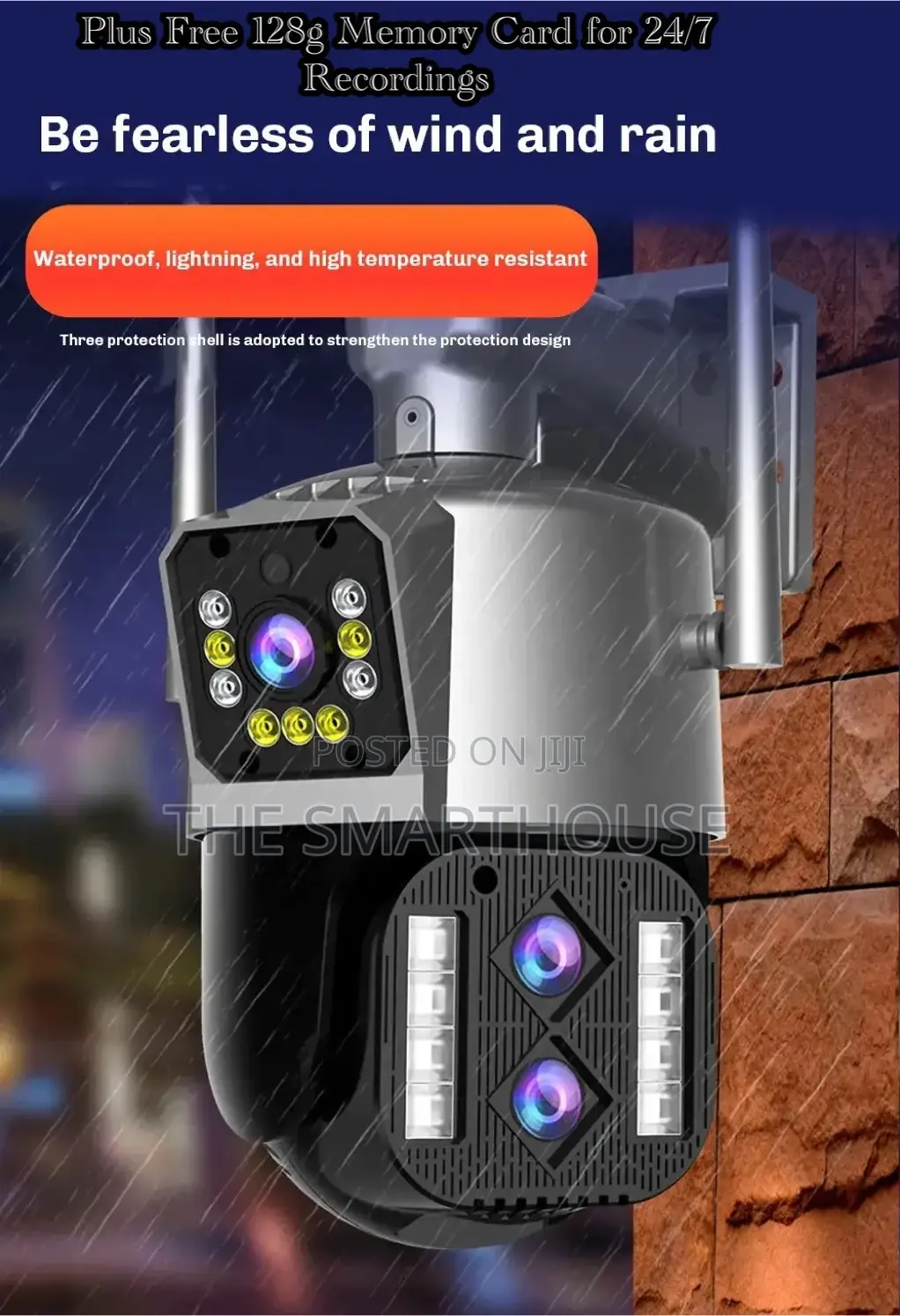 Smart Triple-Lens CCTV Camera