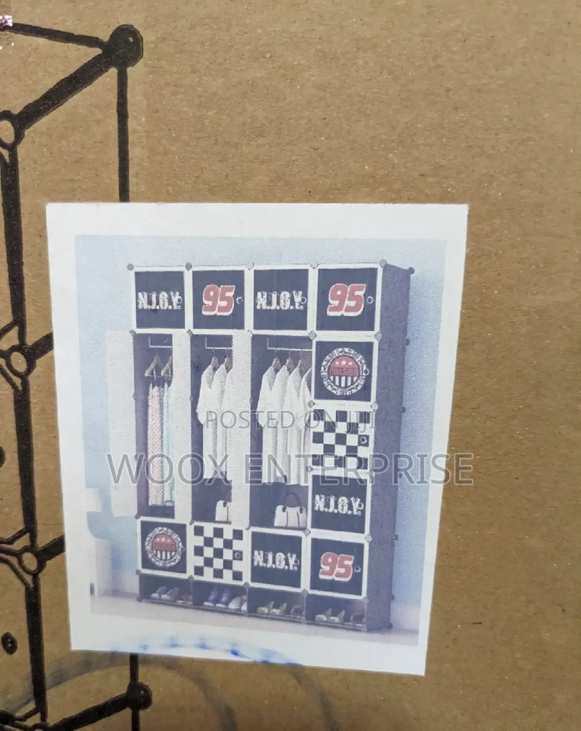 Plastic Wardrobe/Shoe Rack (16 Cubes)