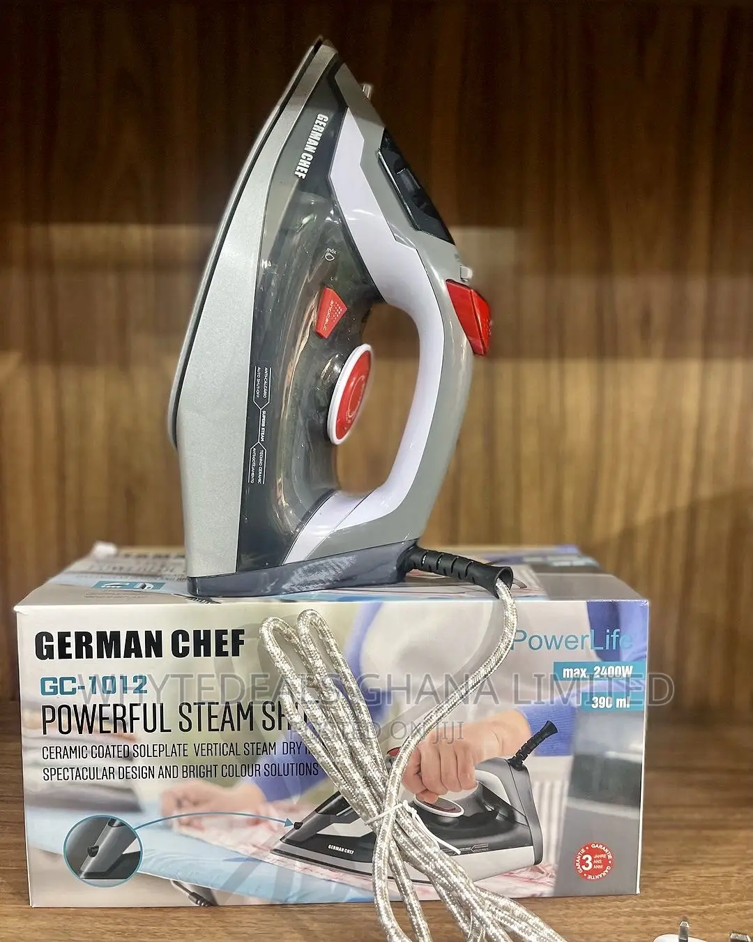 German Chef Eco Perfect Technology Energy Saving Steam Iron