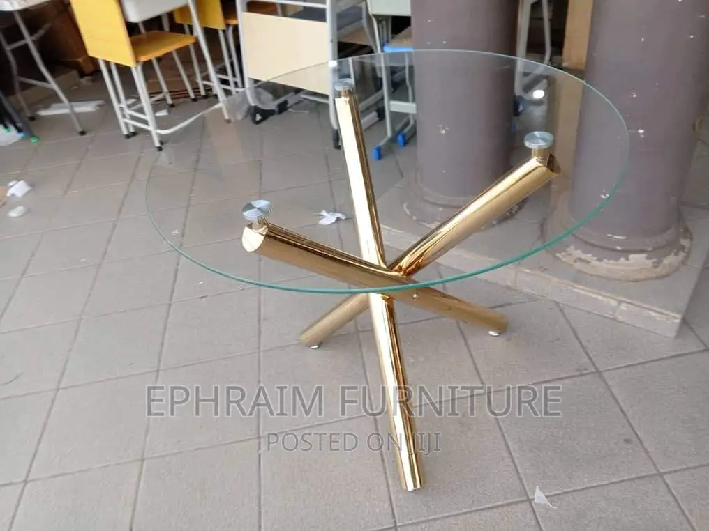 Round Glass Table for Dinning and Coffee