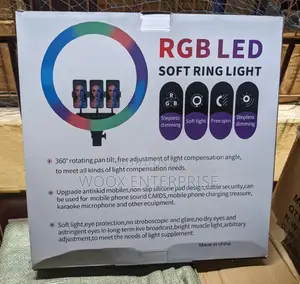 Barber/Selfie RGB Ring Light With Stand (18 Inch)