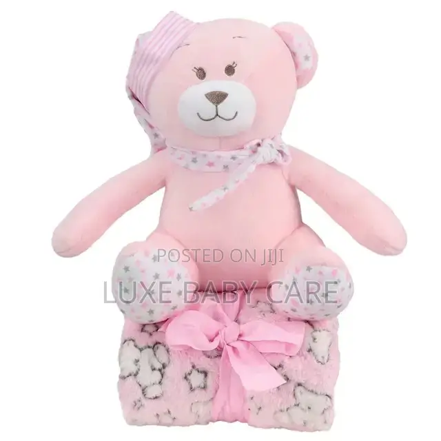 Baby Blanket and Teddy Bear, Swaddle With Adorable Teddy
