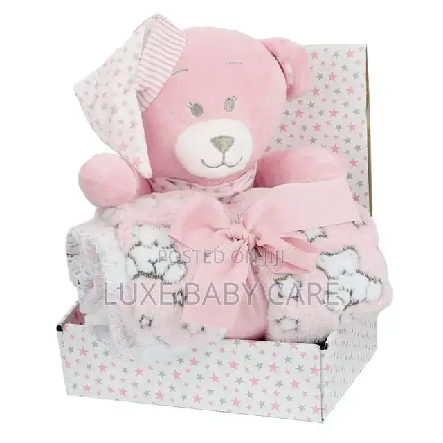Baby Blanket and Teddy Bear, Swaddle With Adorable Teddy