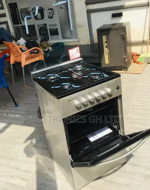 50x55 Oven With Grill 4 Gas Burner Glass Lid Ferre Gray