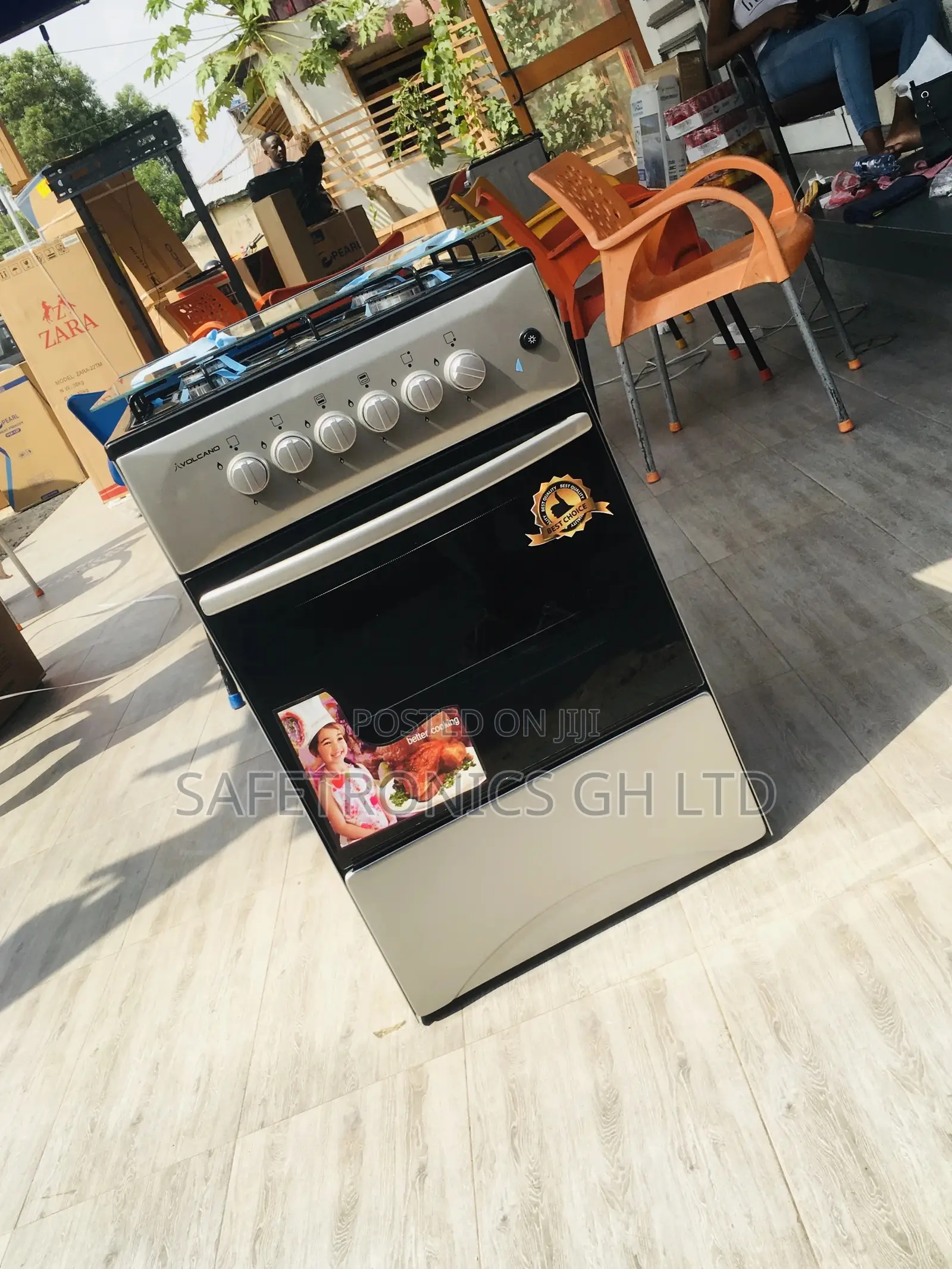 Glass Lid Ferre 4 Gas Burner Oven With Grill 50x55 Ferre