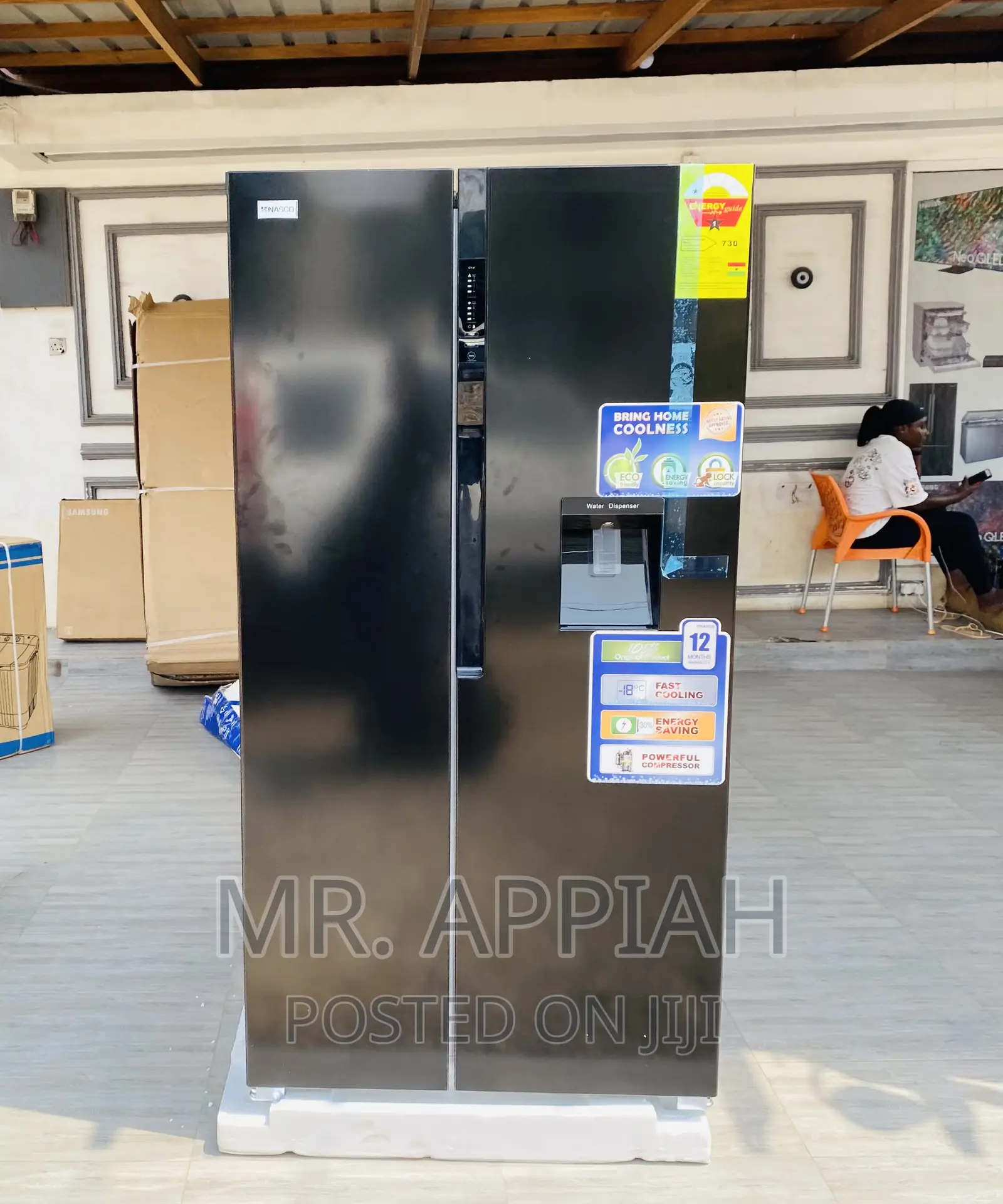 Nassb2-64s,Nasco Side by Side Refrigerator(502ltr).
