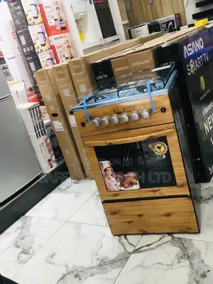 Oven With Grill 50x50 Light Wooden Glass Lid 4 Gas Burner