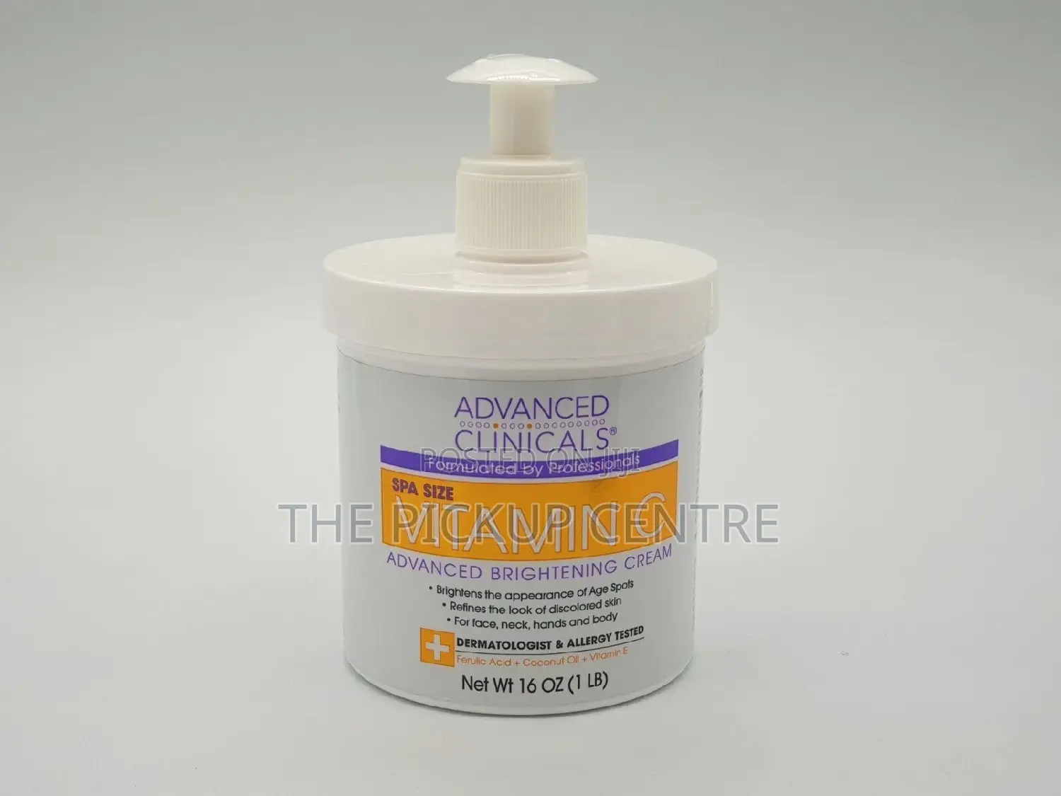 Advanced Clinicals Vitamin C Brightening Face Body Cream 1lb