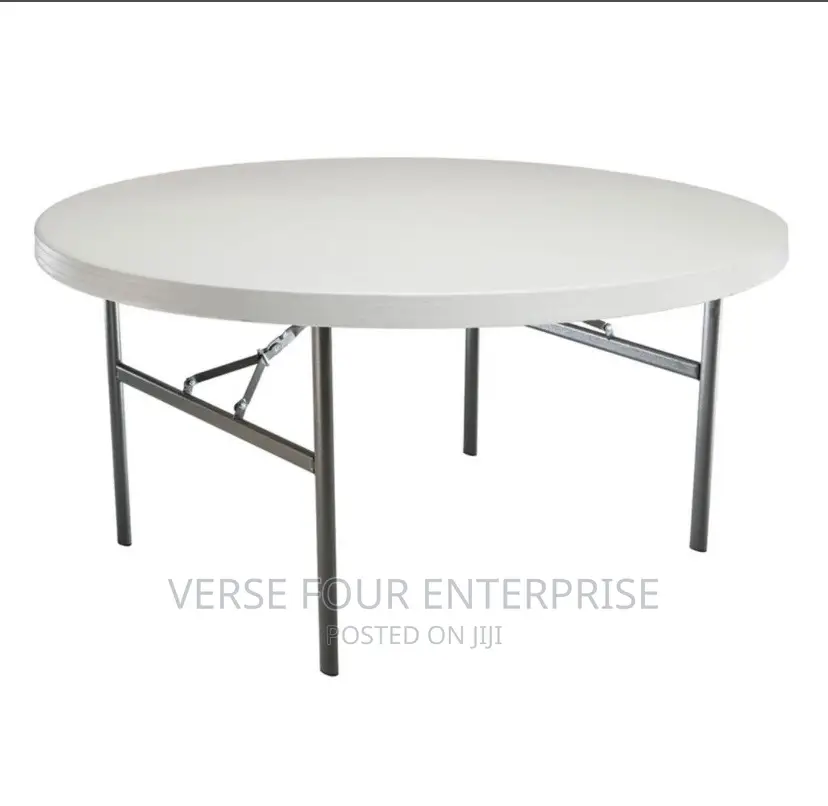 Round Folding Table Granite White