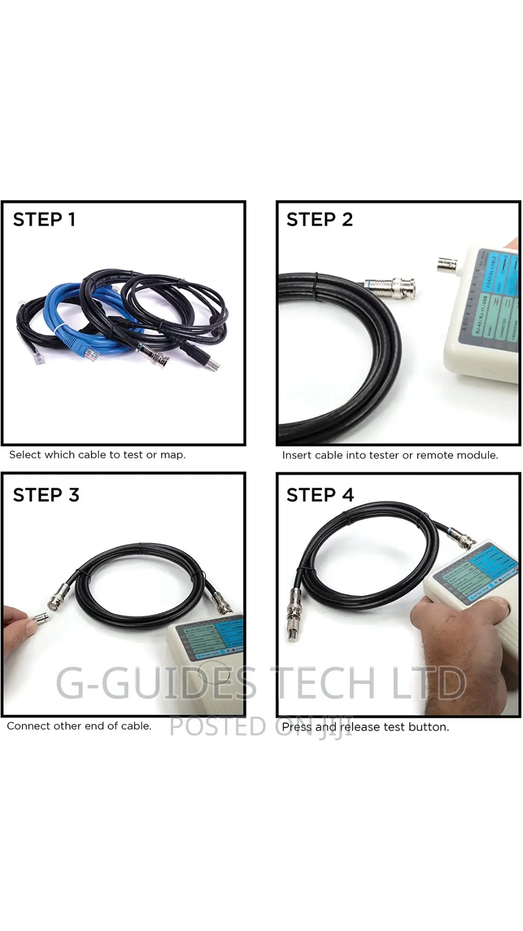 4 -in-1 Network Cable Tester, 4 in 1 Remote Cable Tester