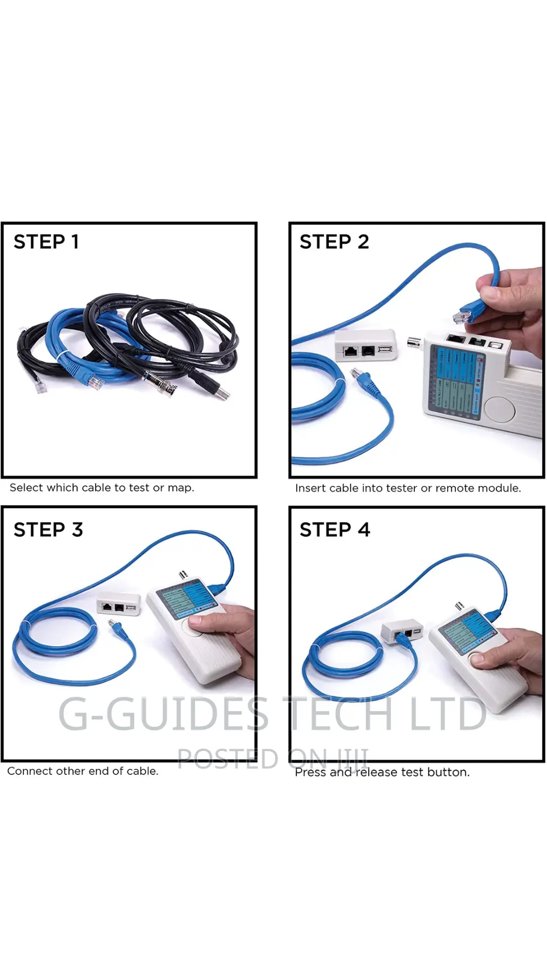 4 -in-1 Network Cable Tester, 4 in 1 Remote Cable Tester