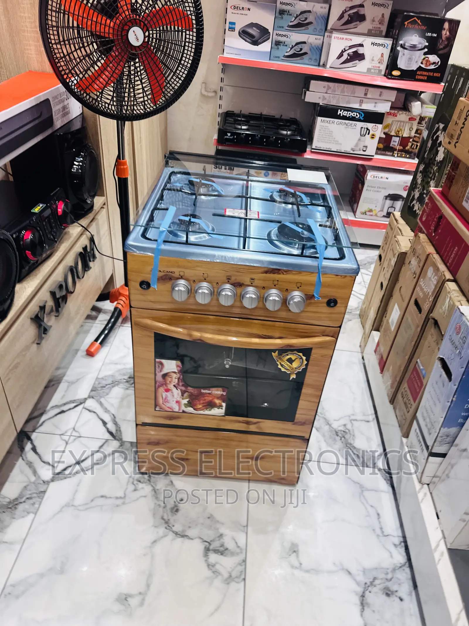 Wooden Gas Cooker 4burner 50/50 Stove Cooker