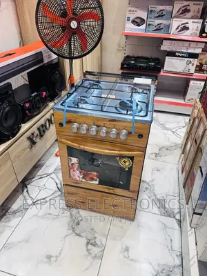Volcano Wooden Like  Gas Cooker Oven Grill 4burner