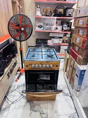 4burner Gas Cooker Oven Grill 50/50 Wooden Like 