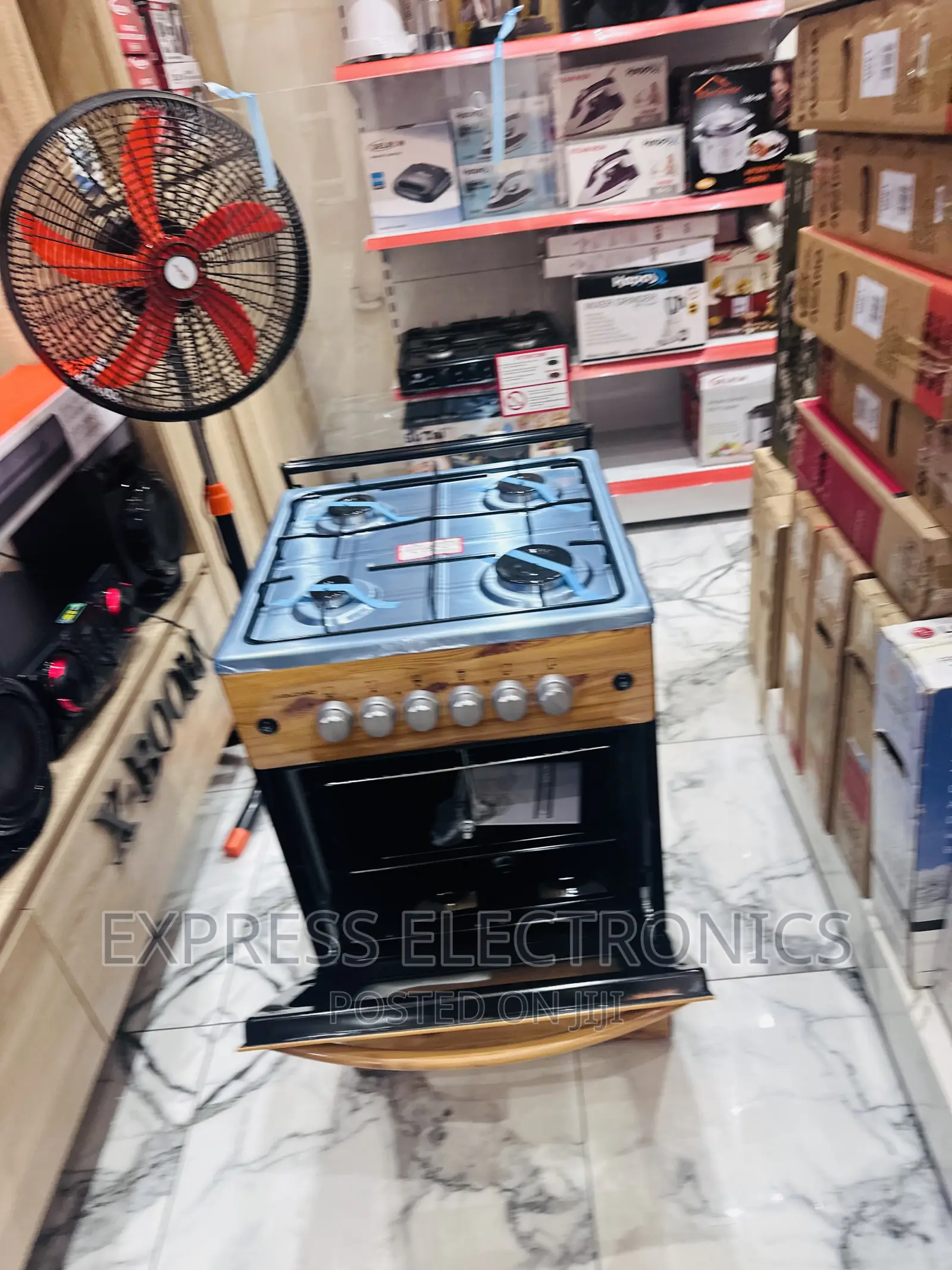 Wooden Like  4burner Gas Cooker Oven 50/59
