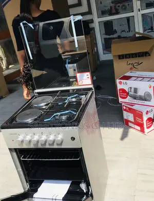 2 Gas Burner 2 Electric Oven With Grill Volcano 50x50 Gray