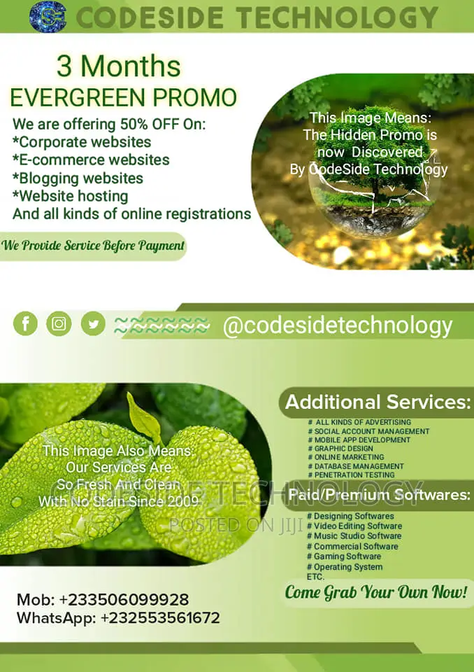 Get a Professional Website as Low as GHC 700