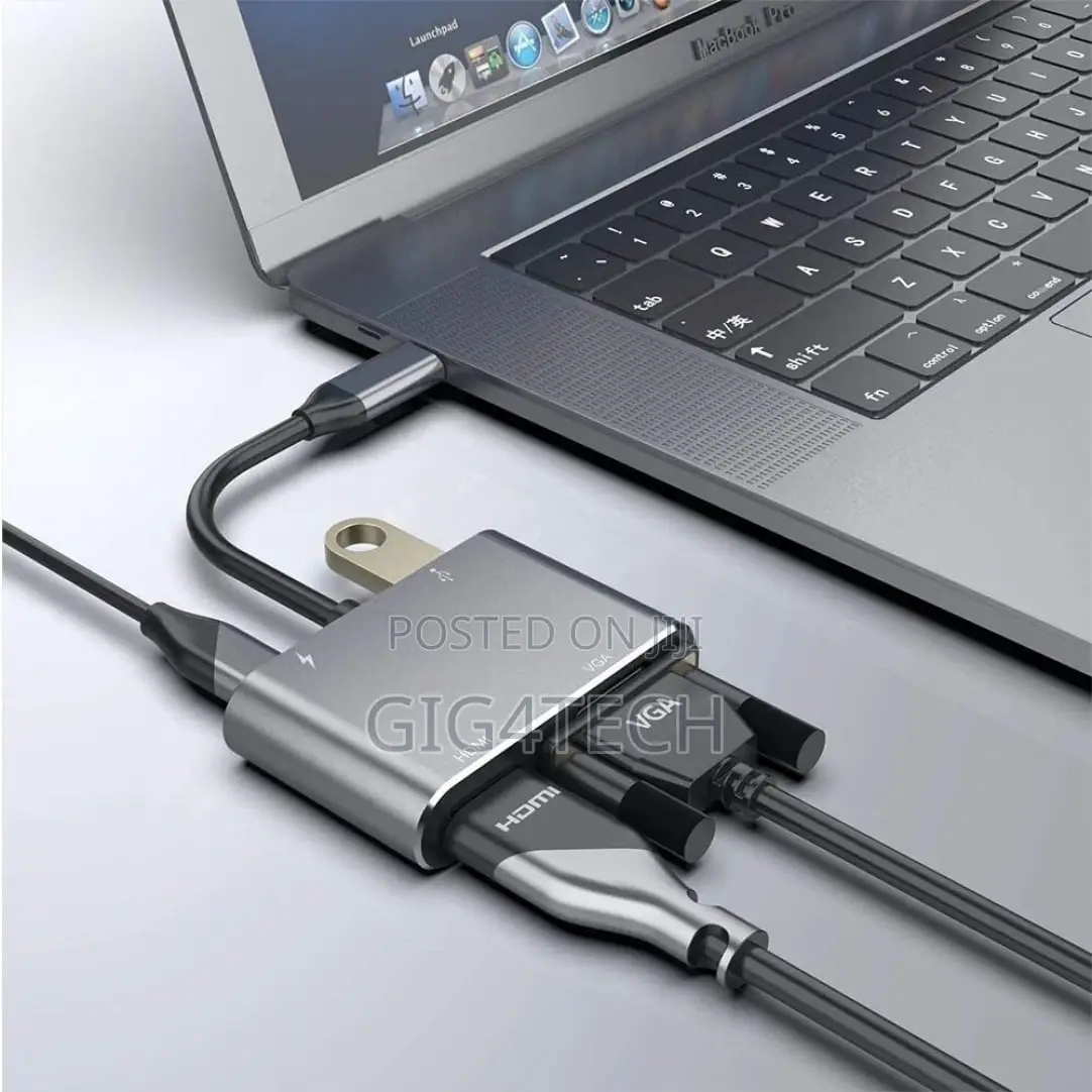 4 in 1 Type-C to VGA HDMI USB Adapter