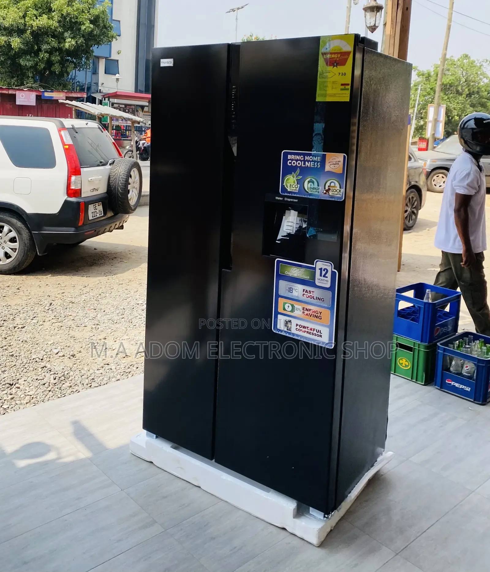 Energy Efficient Nasco Nassb2-64s Side by Side Fridge.