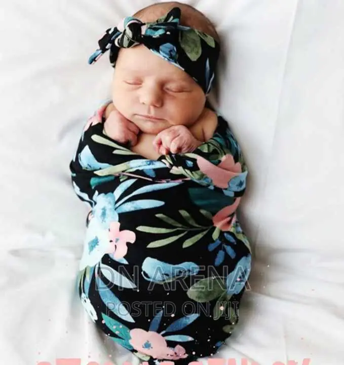 3pcs New Born Baby Boy Baby Girl Swaddle Blanket Tie Cap Hat