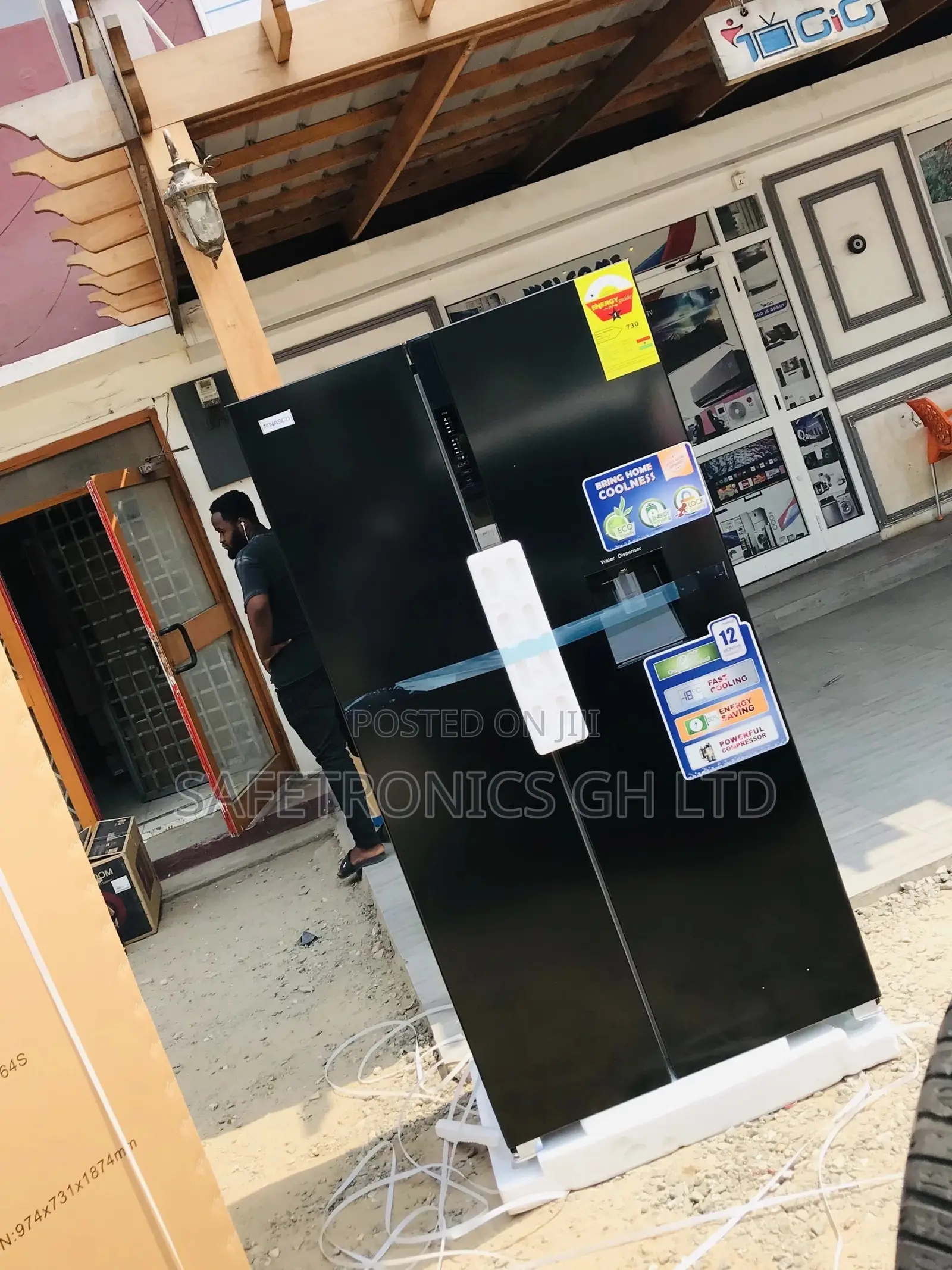 Purchase Black Nassb2-64s 2 Doors Side by Side Nasco Fridge