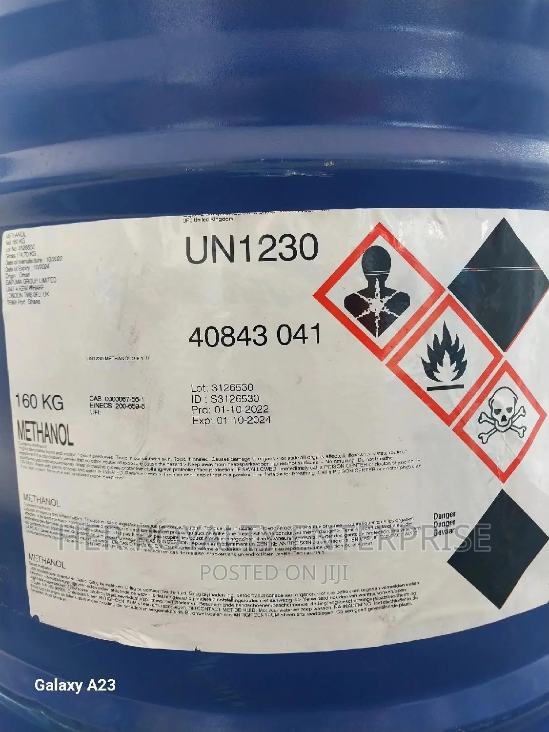 Methanol 175 Kg
