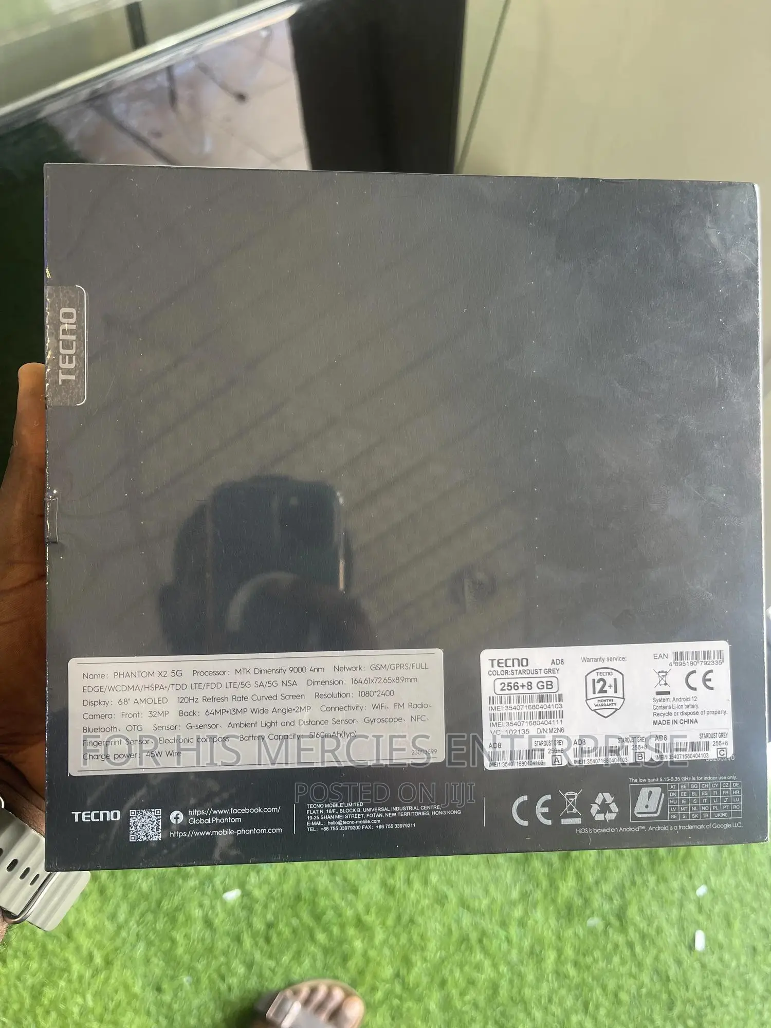 New Tecno Phantom X2 5G 256 GB Black