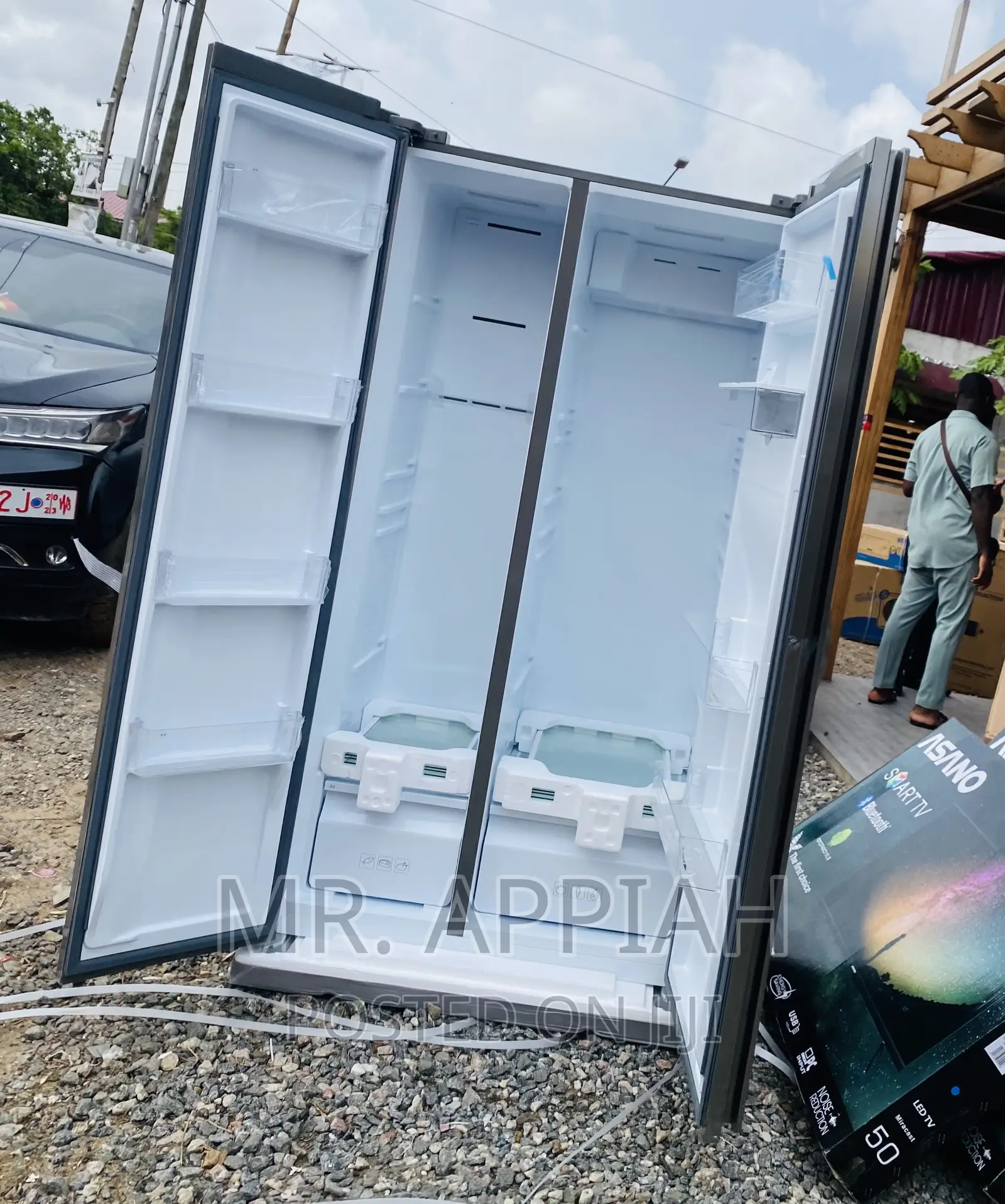 Authentic TCL(P520SBN)Side by Side Electric Fridge.