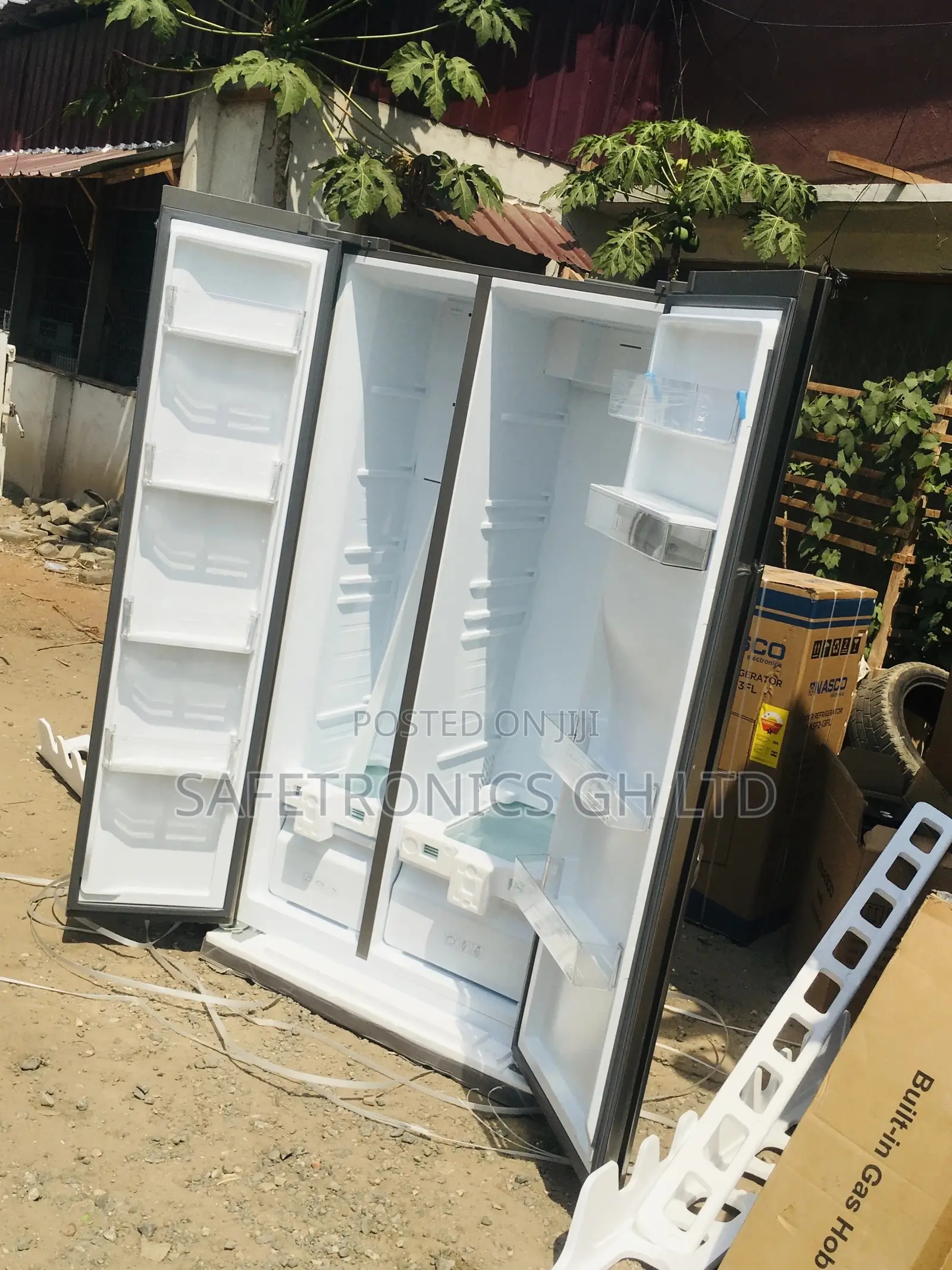 TCL 2 Doors Side by Side 607 Liters P520SBN Gray Fridge