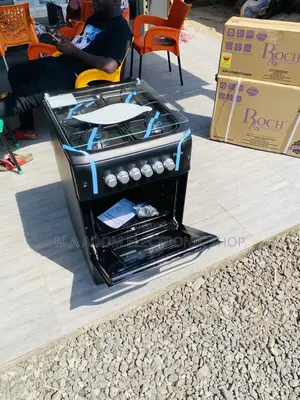 Stainless Steel Ferre 50x55 4 Gas Burner With Oven(Black).