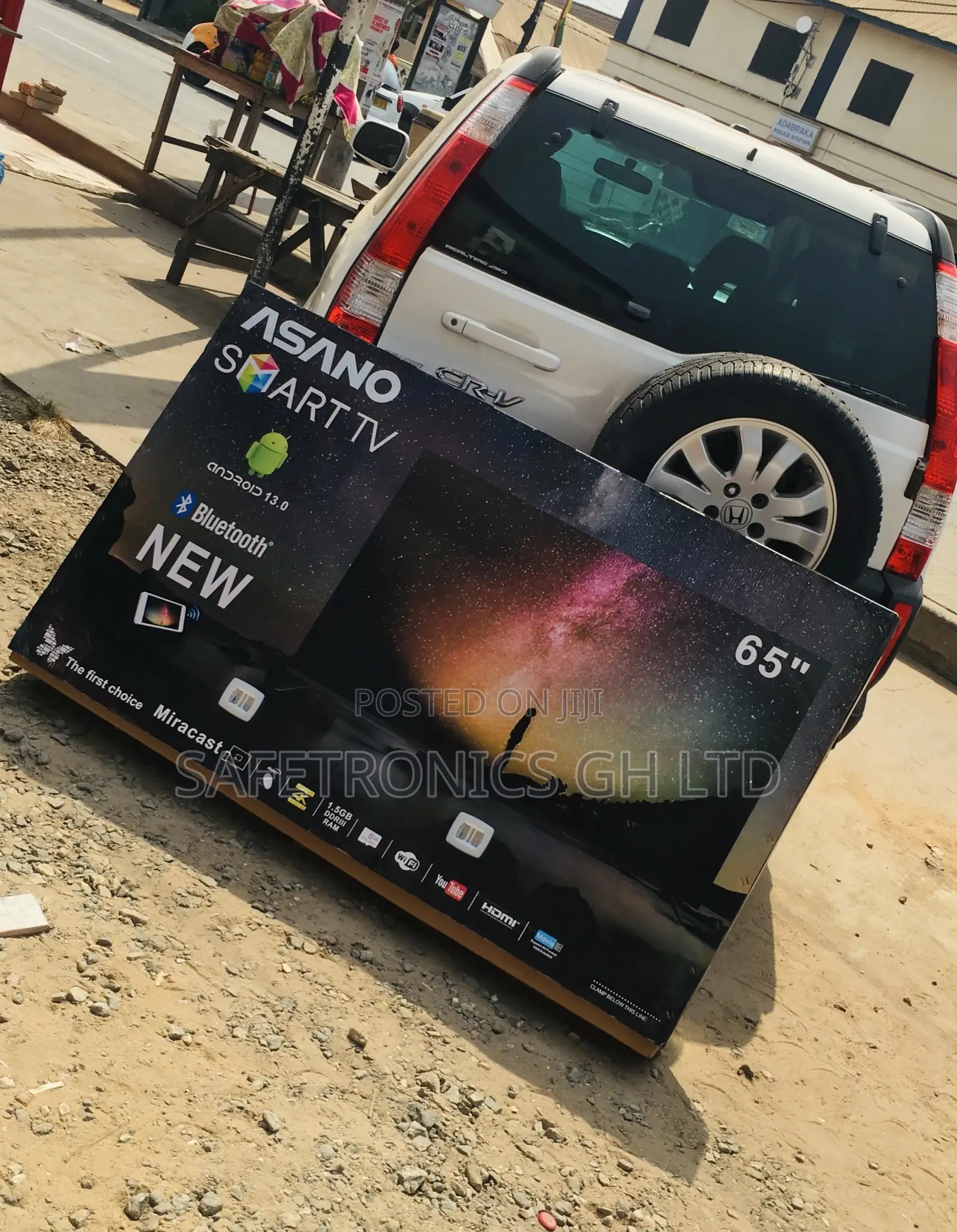 Smart Black Electric UHD 65 Inches Glossy LED Asano Tv