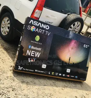 Glossy LED Asano 65 Inches Black Electric Smart UHD Tv