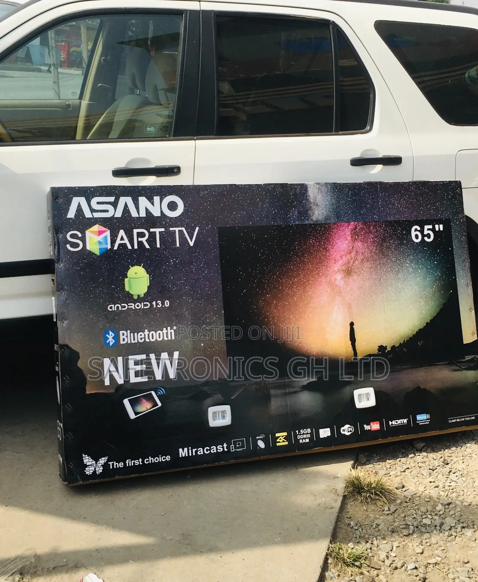 LED Black Smart 65 Inches Glossy Asano Electric UHD Tv