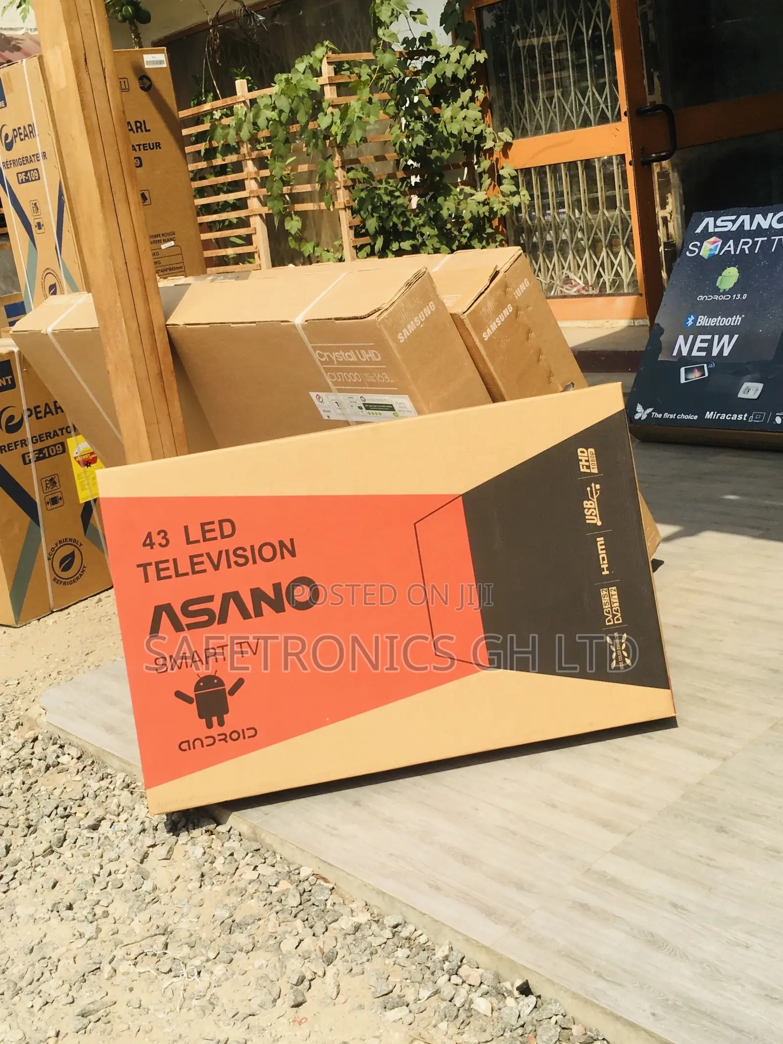 Asano 43 Inches Glossy LED Electric Smart Black UHD Tv