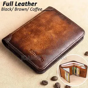 Genuine Leather Wallet for Men Rfid Vintage Multi Function