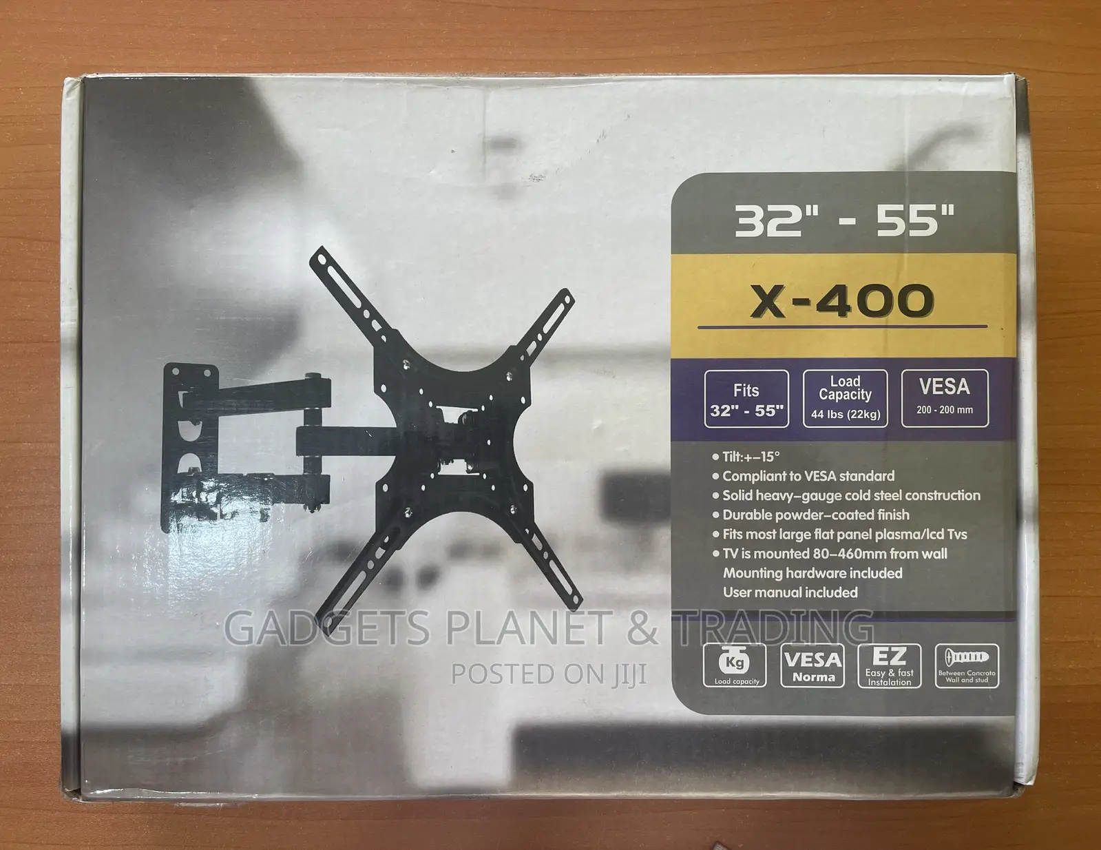 LED LCD Adjustable TV Wall Bracket Vesa 32′′ to 55′′ | X-400