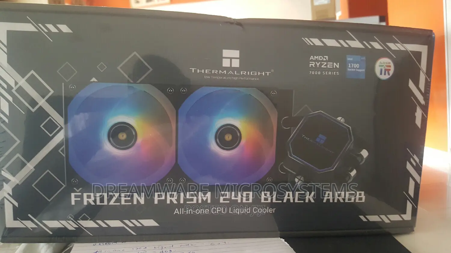 Frozen Prism 240 Black Argb Cpu Cooler
