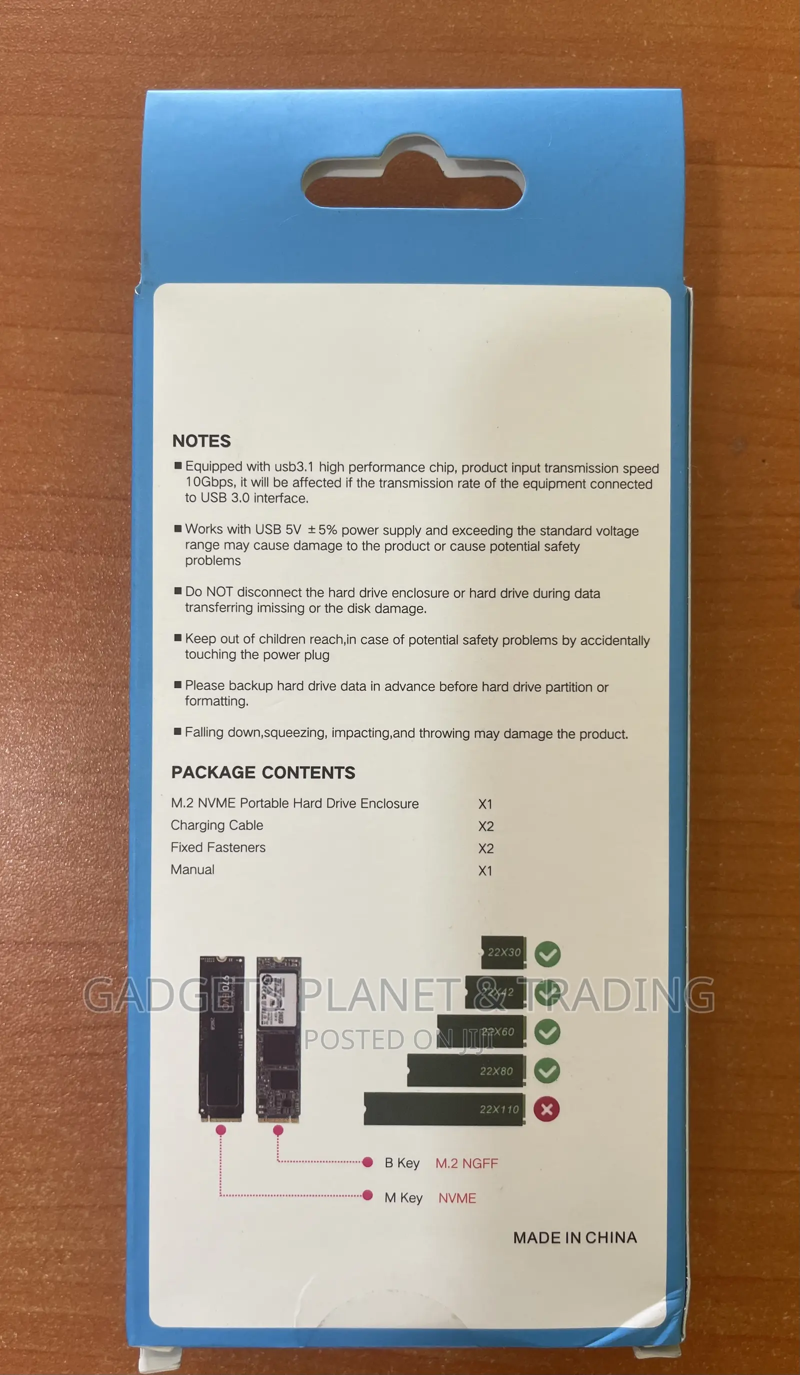 M2 (Ngff Nvme) to Usb 3.1 SSD 2 in 1 Enclosure