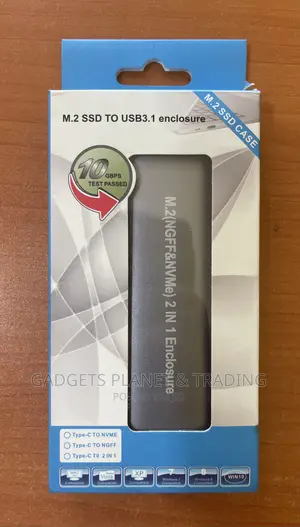 M2 (Ngff Nvme) to Usb 3.1 SSD 2 in 1 Enclosure