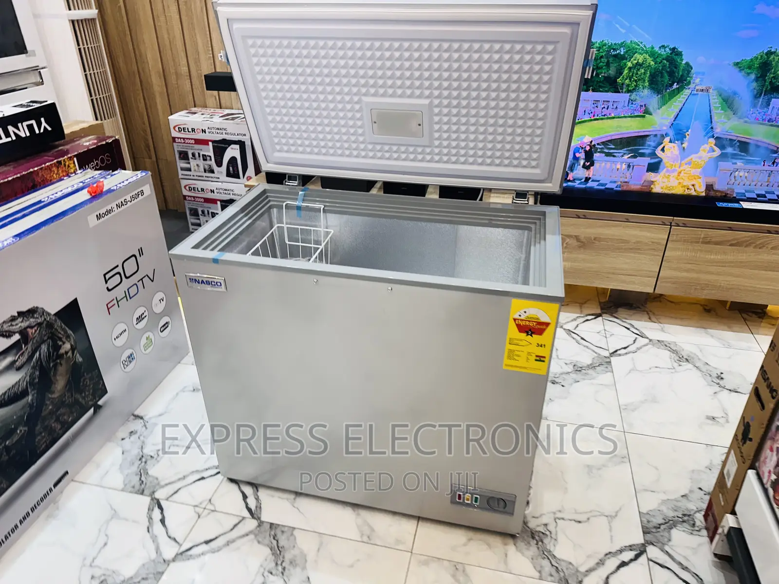 Neatly Sealed in Box Chest Freezer 200L Dark Grey