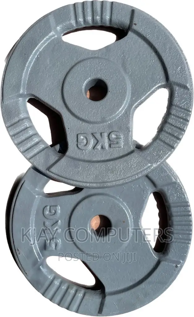 Pair of 5kg Cast Iron Weight Plate