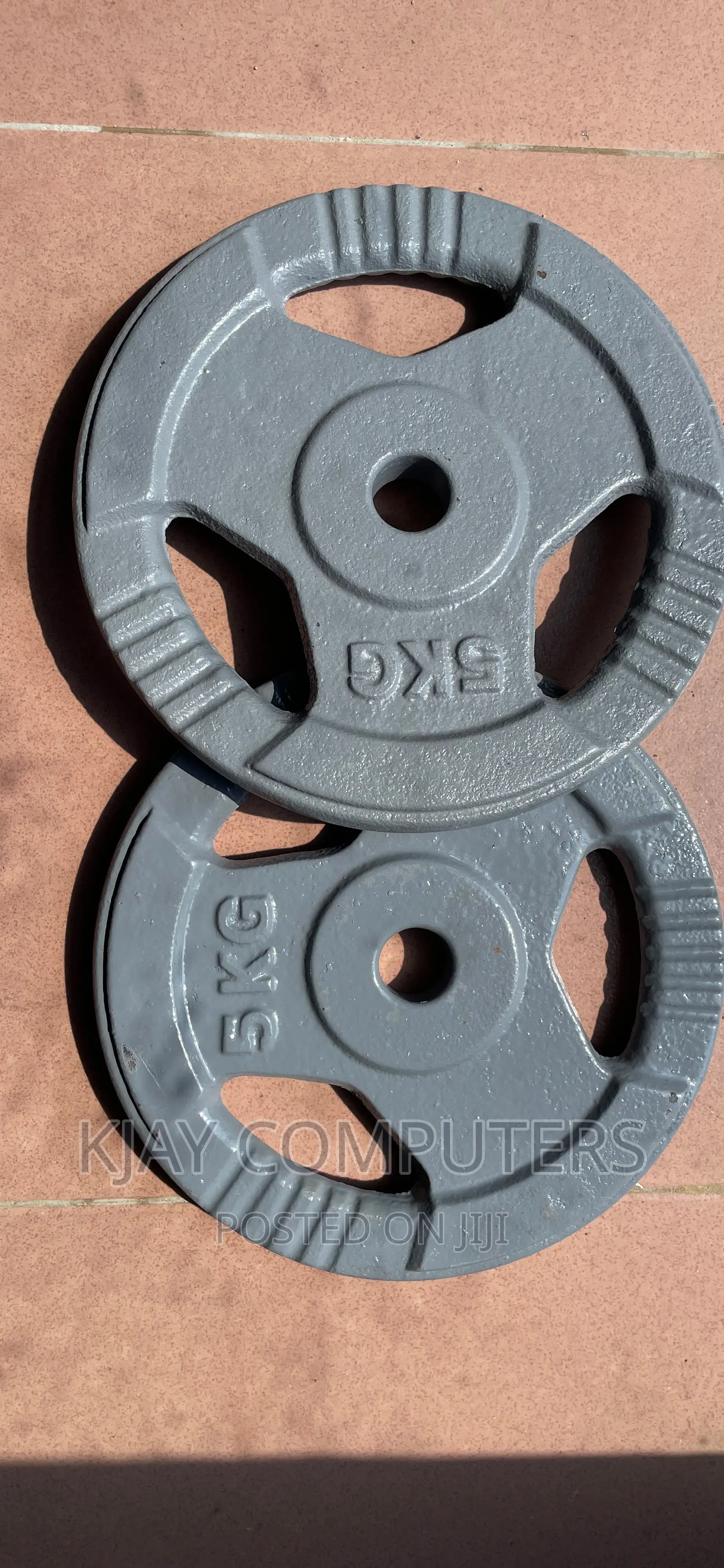 Pair of 5kg Cast Iron Weight Plate
