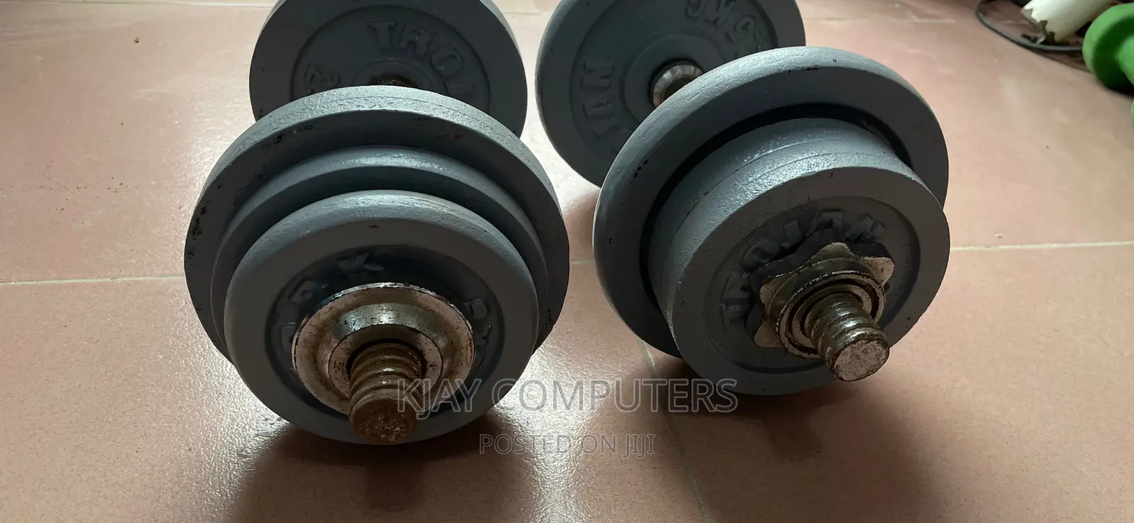 2pcs of 10 Kg Each Carbon Steel Dumbbells