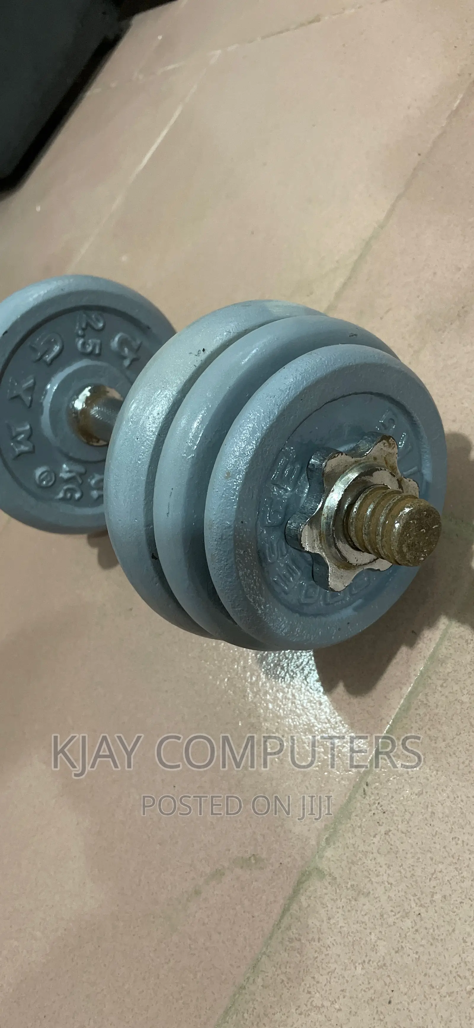 Single 10kg Carbon Steel Dumbbell