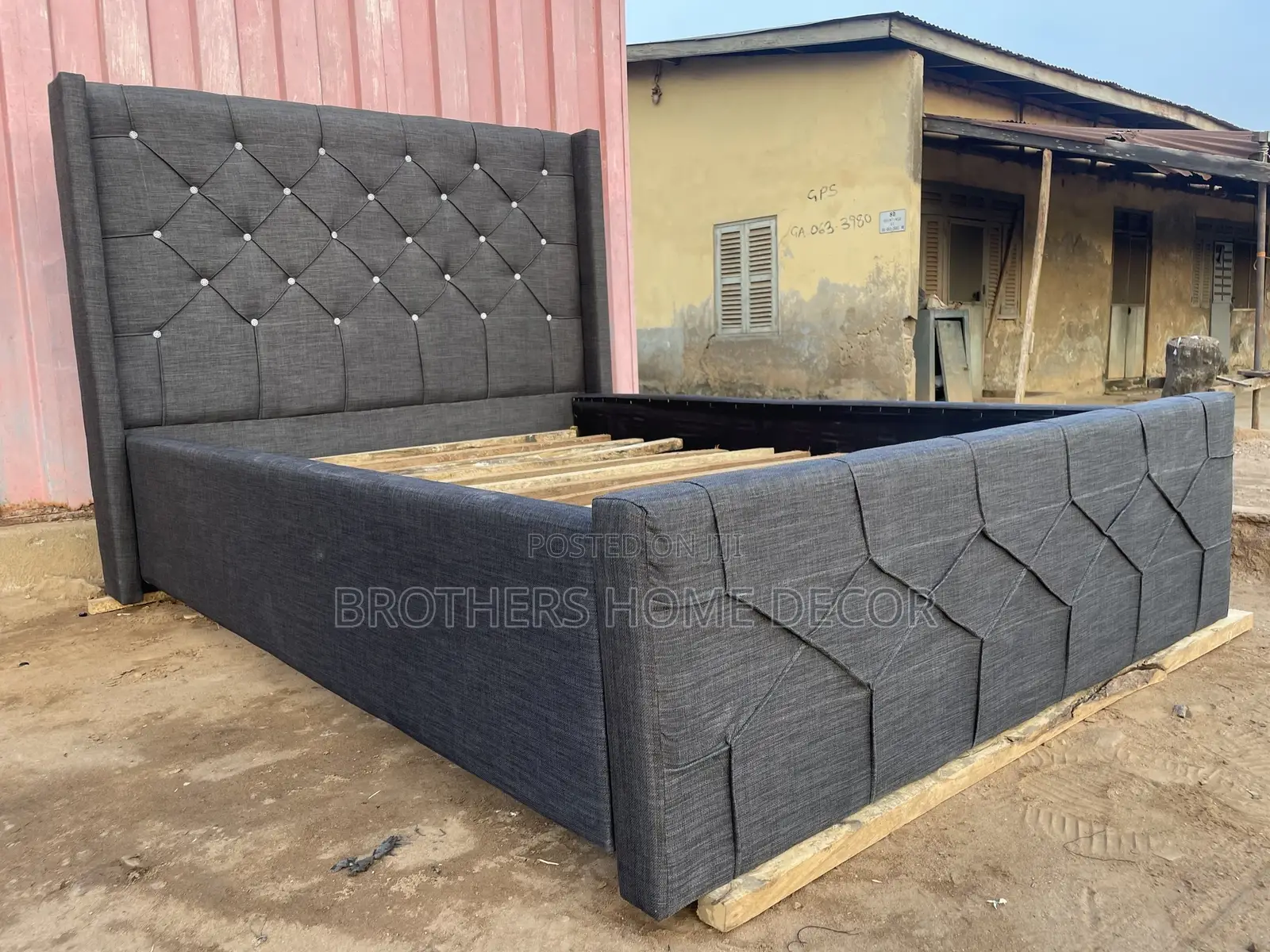 54/74 Double Bedframe Dark Gray