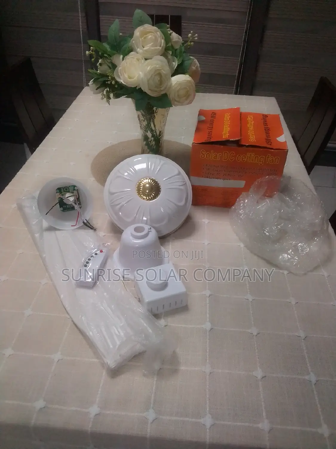 Solar DC Ceiling Fan 12v