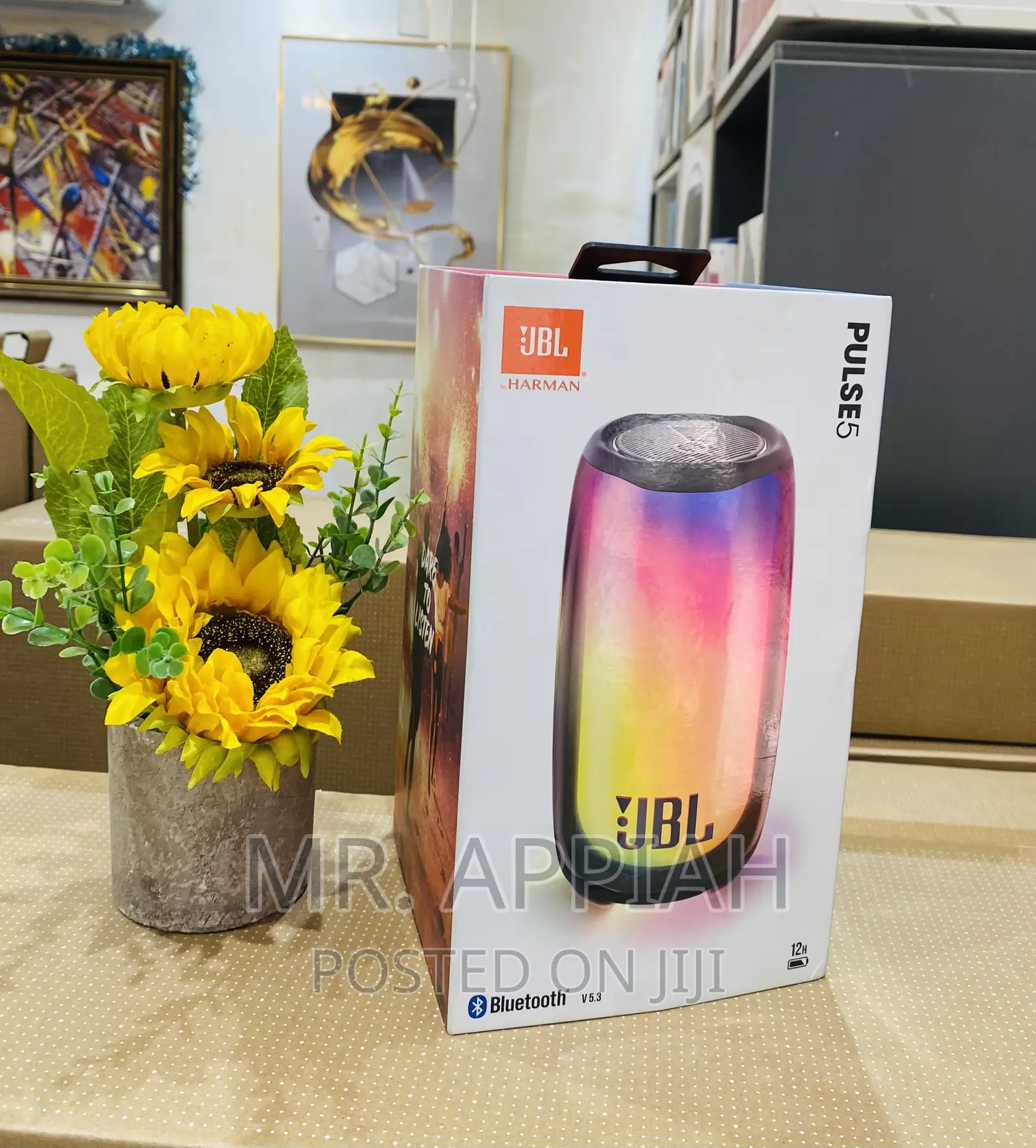 Quality JBL Pulse 5 Portable Bluetooth Speaker(Black).
