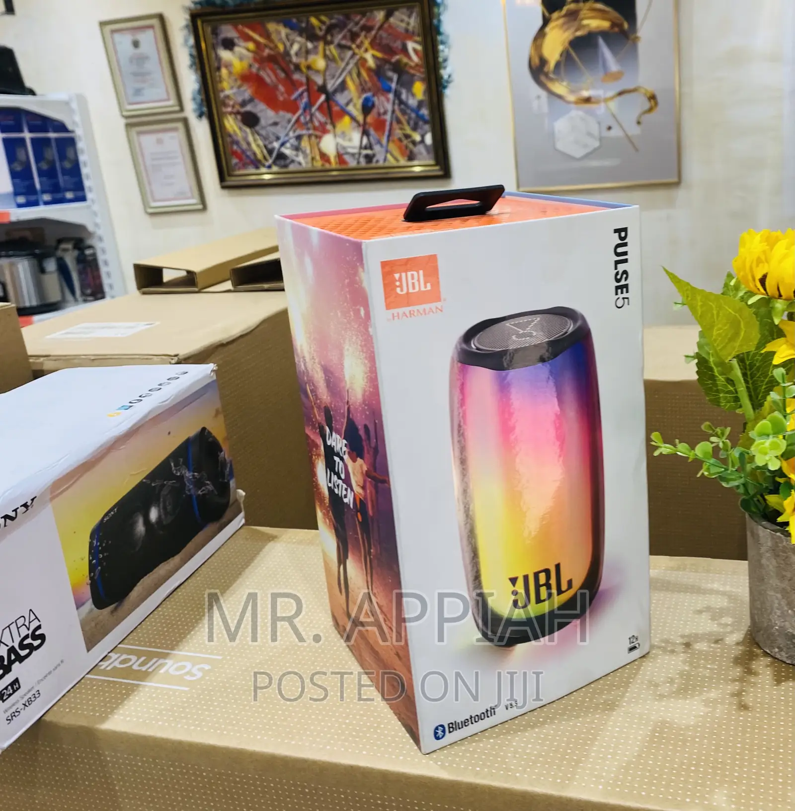 Energy Saving JBL Pulse 5 Portable Bluetooth Speaker(Black)