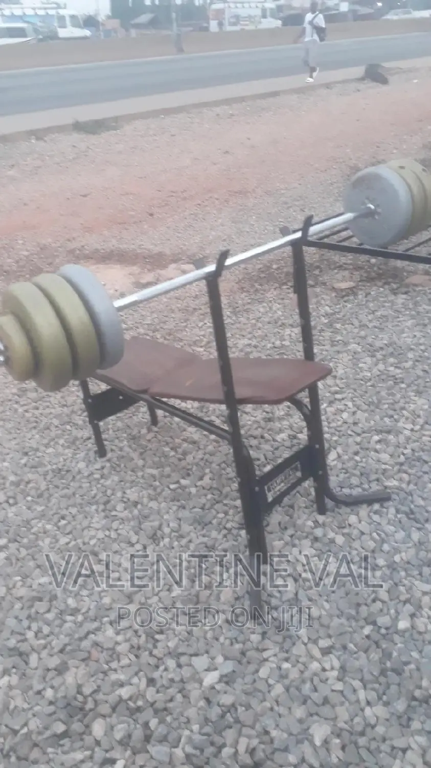 Bench Press With Powerful Iron Rod