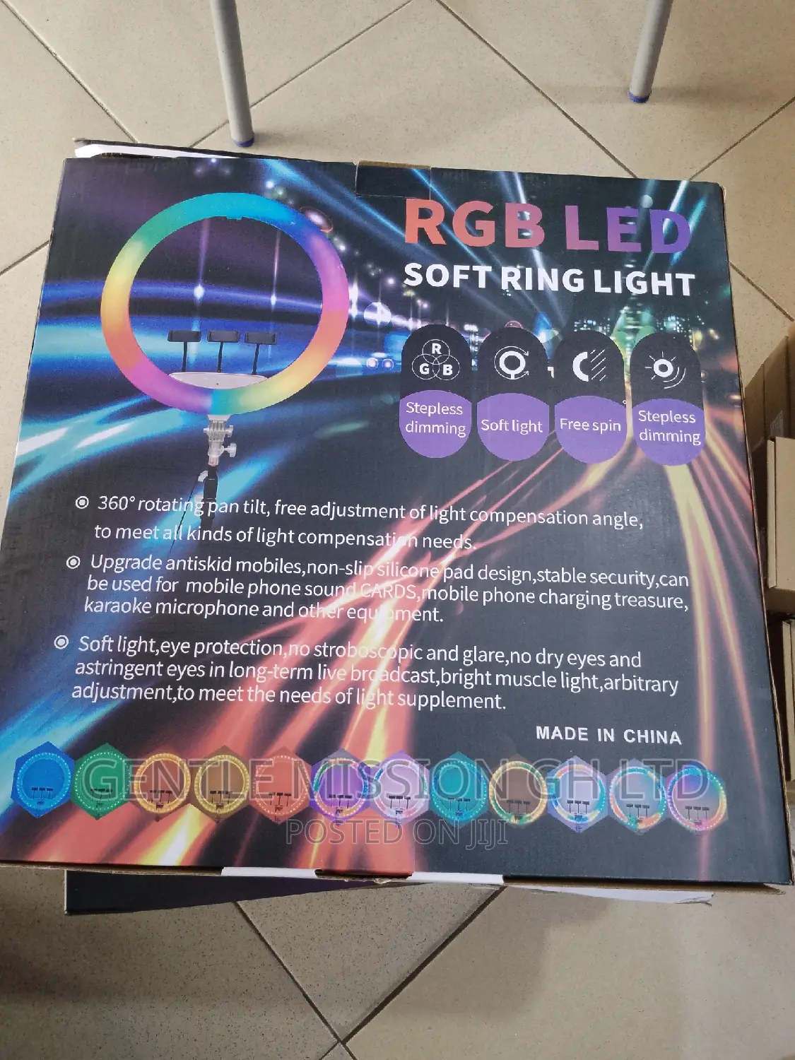 Transparent Ring Light RGB 18inch (3d-45)